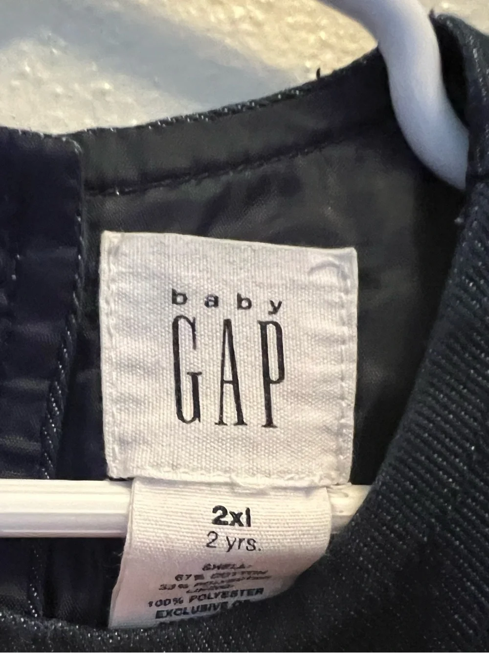 GAP Baby Denim dress with floral appliqué 2T